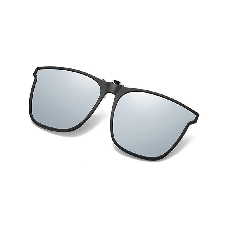 Polarized Clip‑On Flip‑Up Sunglasses – Instant Style & Glare Protection-Sunglasses-Unique Casa-Silver-Unique Casa