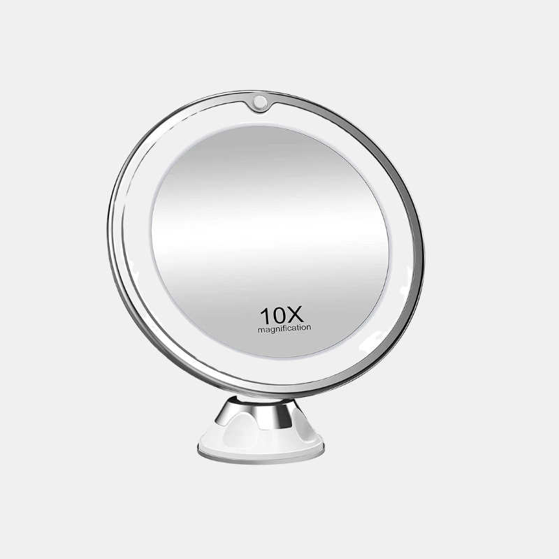 10x Magnifying LED Makeup Mirror - Adjustable Lighting for Precise Beauty Application
