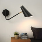 Modern Swing Arm LED Wall Lamp – Adjustable Touch Control Bedside Light