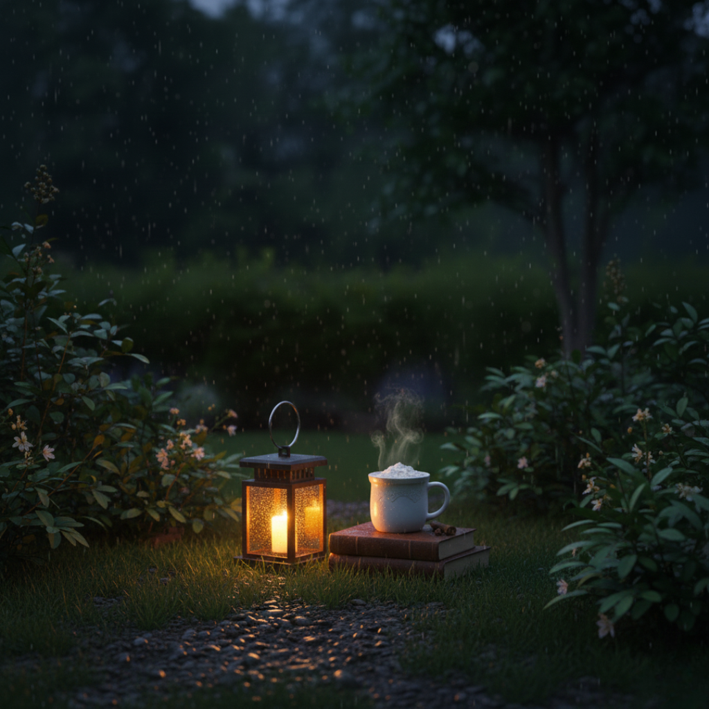 Outdoor Solar Lantern with Flickering LED – Waterproof Solar Lamp for Garden