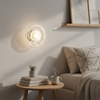 Nordic Round Wall Light – Elegant Glass Sconce for Hallways and Bedrooms