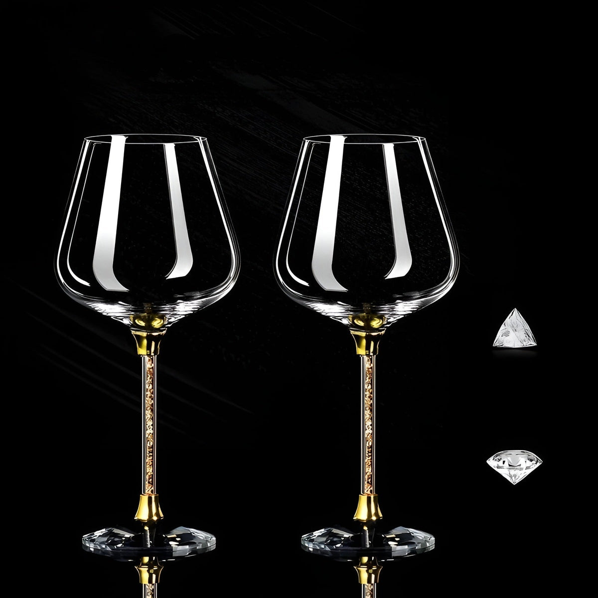 2-Pack Crystal Wine Glasses – Tall, Elegant & Luxurious-Unique Casa-Unique Casa