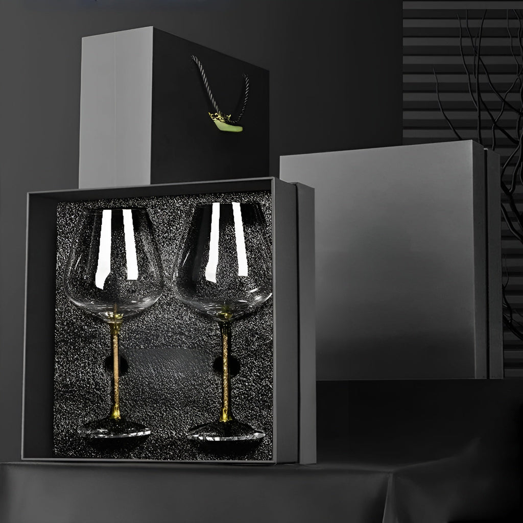 2-Pack Crystal Wine Glasses – Tall, Elegant & Luxurious-Unique Casa-Unique Casa