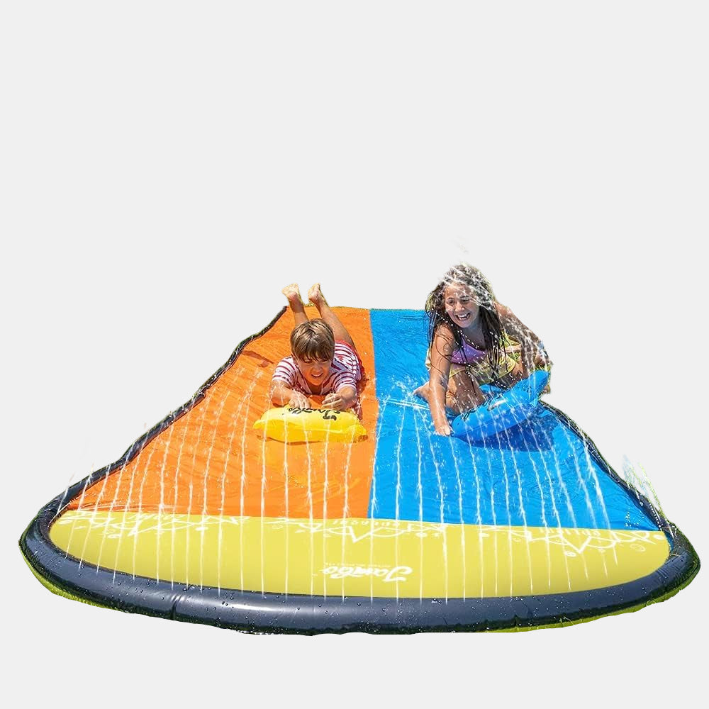 20ft Double Slip Splash & Slide with Dual Body Boards-Body Boards-Unique Casa-20' EXTRA LONG DOUBLE Slip Splash and Slide-Unique Casa