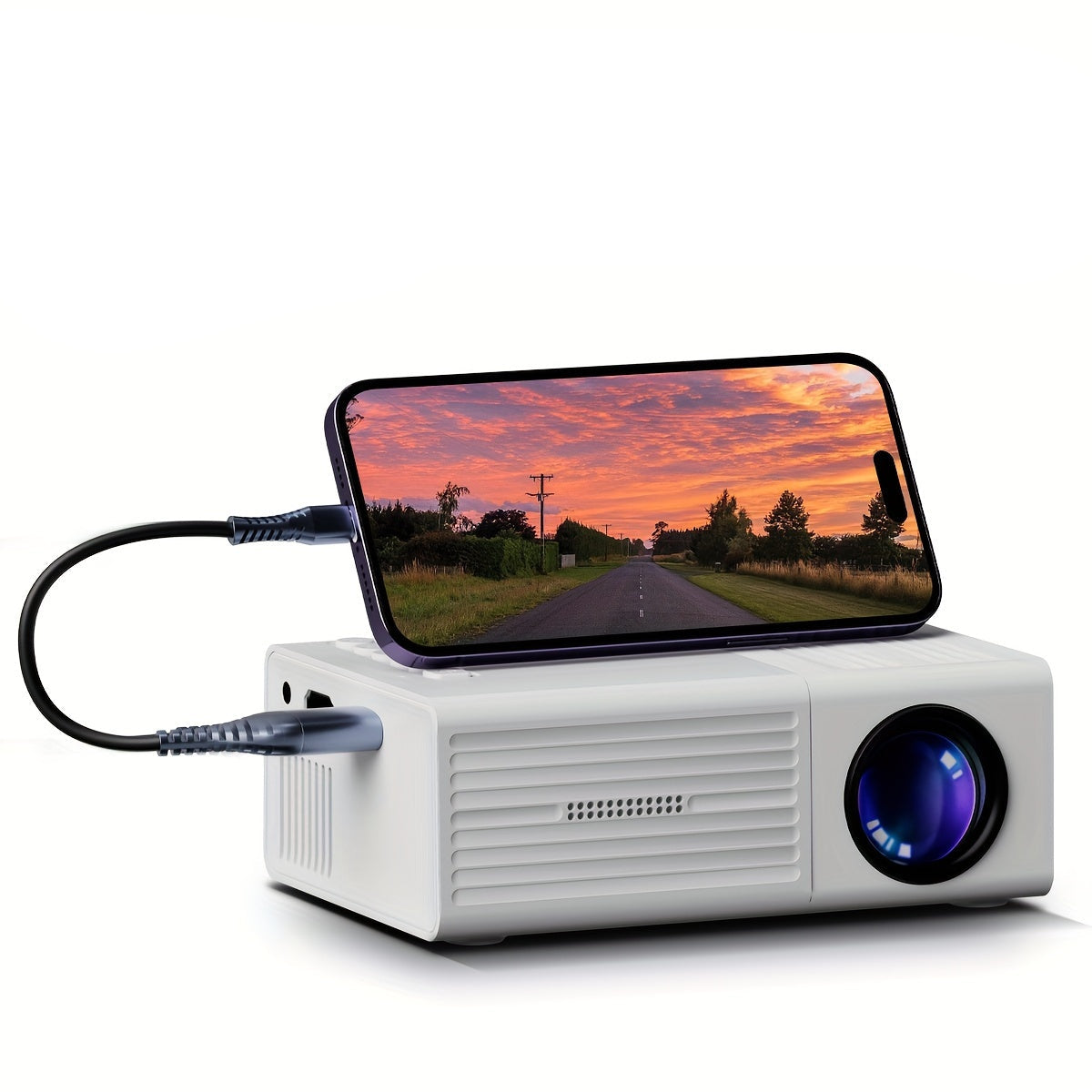 Ultra-Bright Mini Projector – Portable Projector for Home Theater and Outdoor Movies