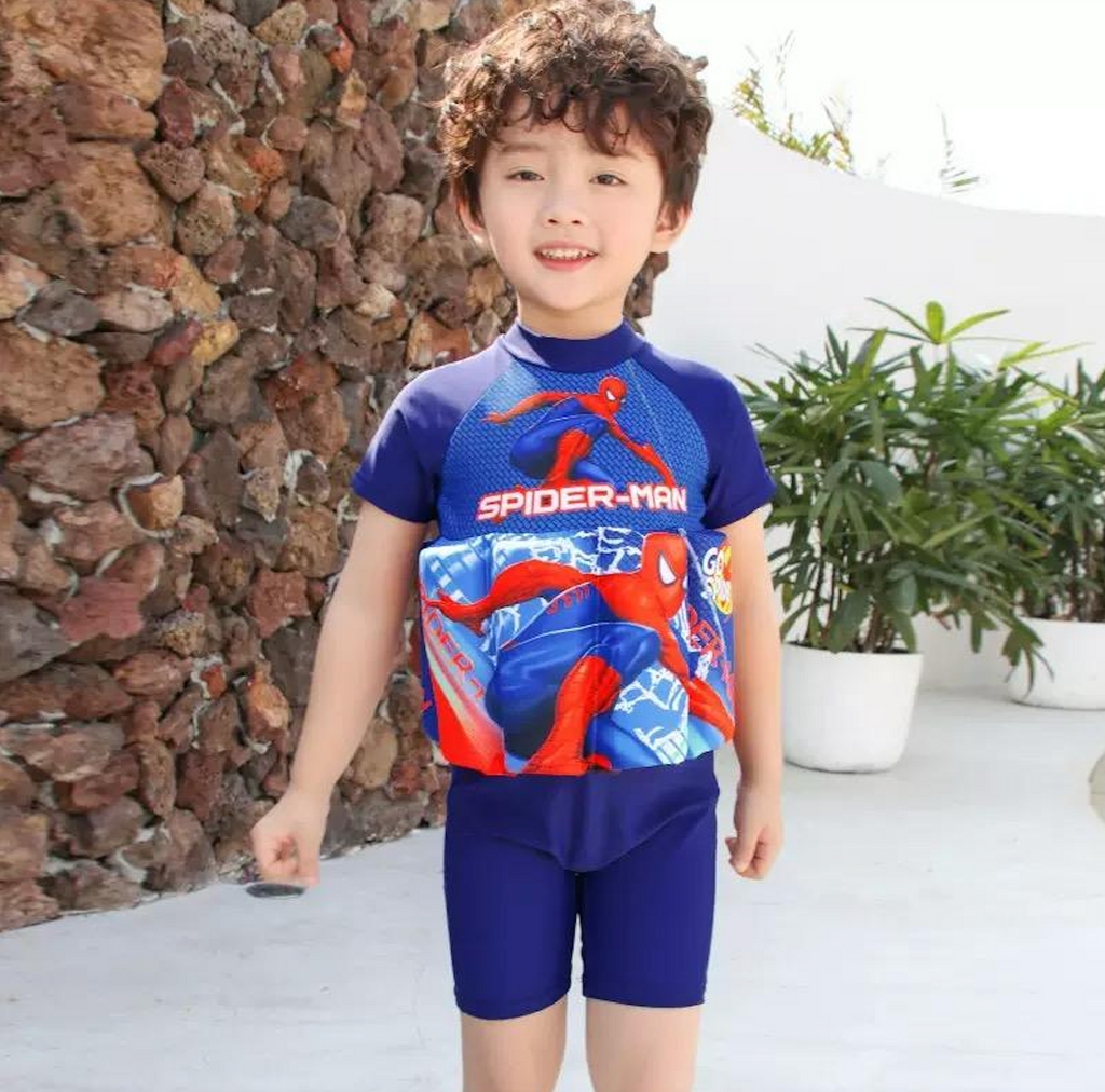 3-in-1 Floating Swimsuit – Stylish, Safe & SPF 50+ Sun Protection-Swimsuit-Unique Casa-Spiderman-1-2 years (80-90 cm)-Unique Casa