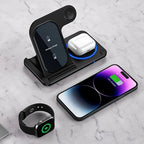 3-in-1 Magnetic Wireless Charging Station – Charge Phone, Watch & Headphones-Phone Chargers-Unique Casa-Unique Casa