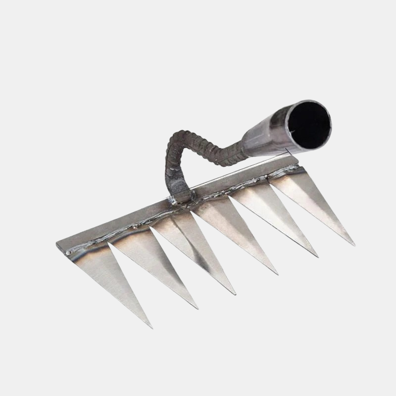 Heavy-Duty Metal Garden Rake Tool for Weeding and Soil Maintenance