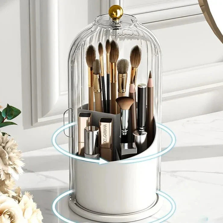 360° Rotating Acrylic Makeup Organizer - Premium Material for Vanity & Dressing Table