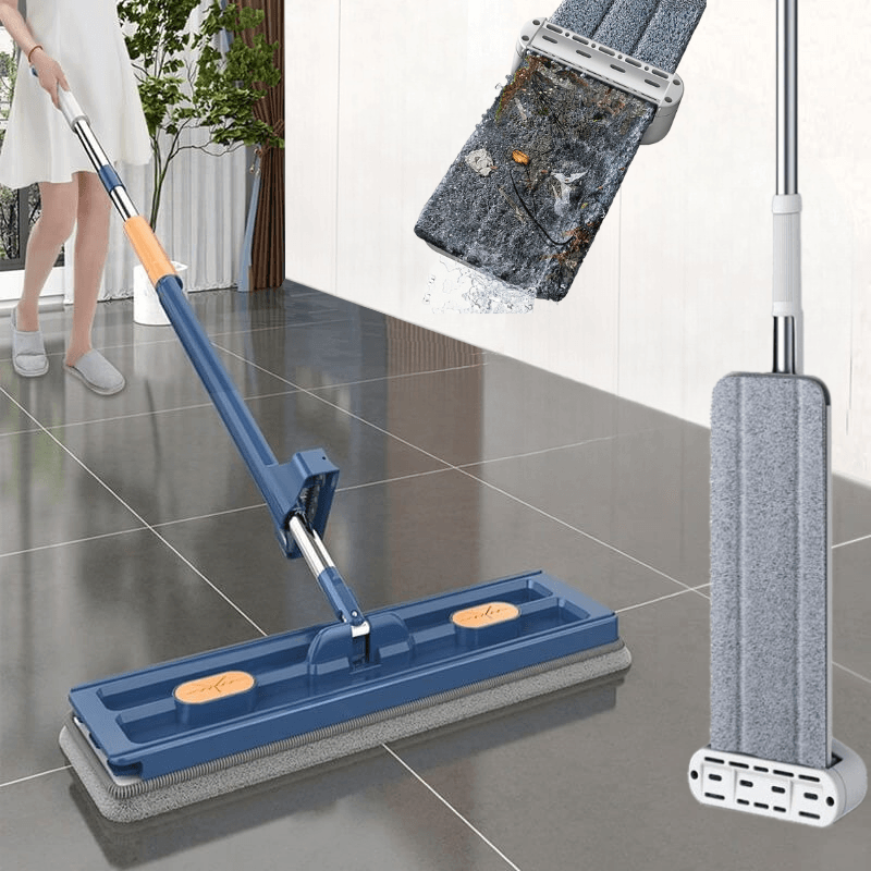 360° Rotating Floor Mop - Washable Microfiber Pad for Quick Cleaning