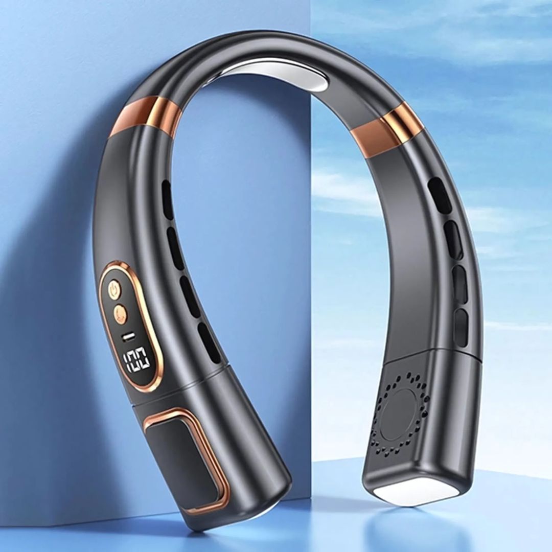 360° Cooling Digital Neck Fan – Hands-Free Refreshment for Any Adventure-Neck Fan-Unique Casa-Black-Unique Casa