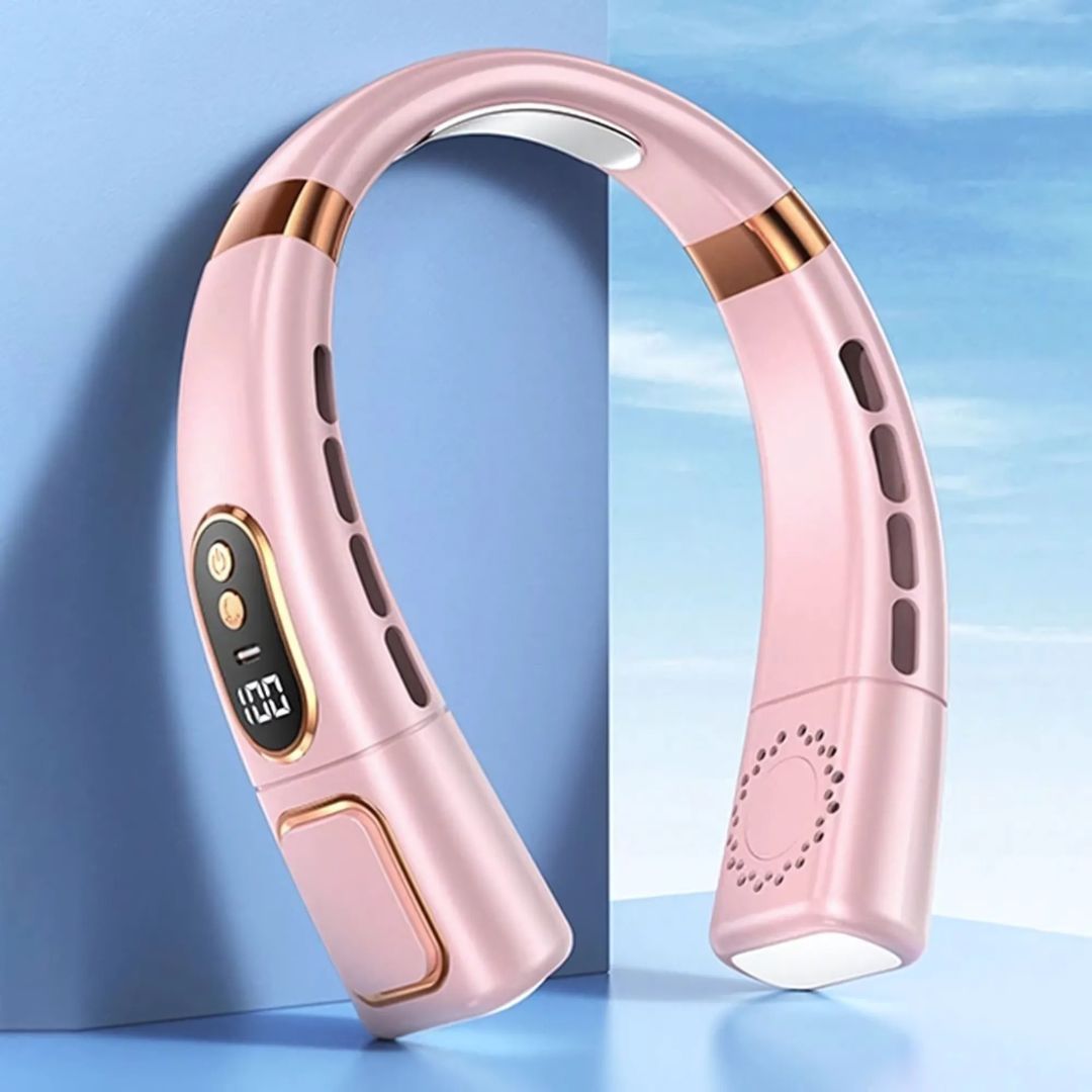 360° Cooling Digital Neck Fan – Hands-Free Refreshment for Any Adventure-Neck Fan-Unique Casa-Pink-Unique Casa
