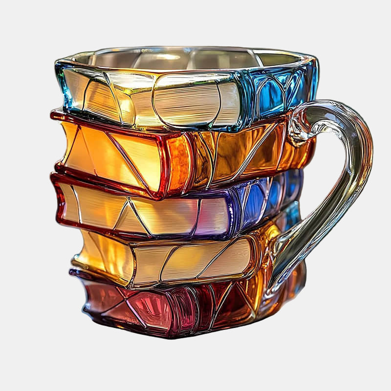 3D Book Design Coffee Mug – Unique Handmade Cup for Book Lovers 0
