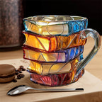 3D Book Design Coffee Mug – Unique Handmade Cup for Book Lovers 1