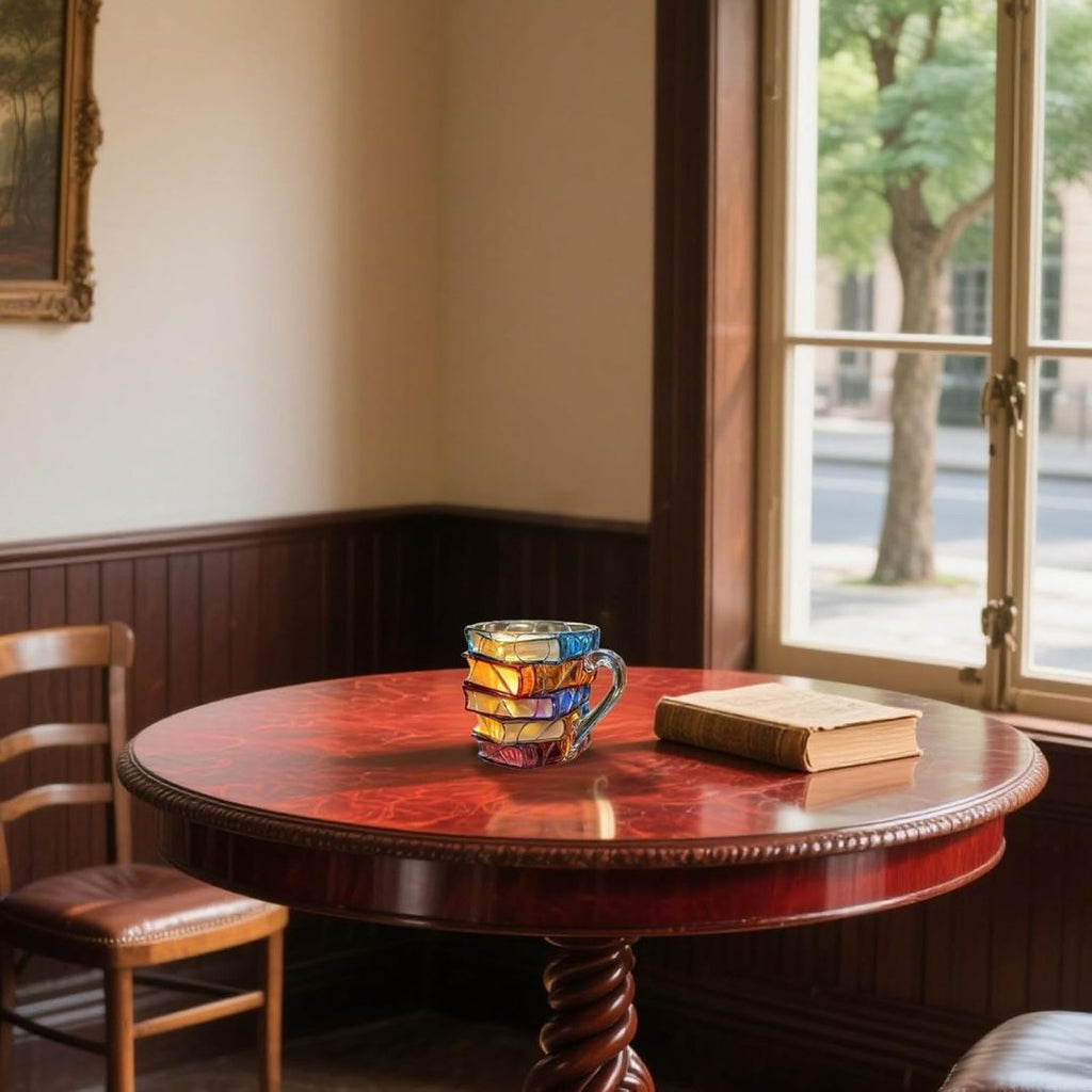 3D Book Design Coffee Mug – Unique Handmade Cup for Book Lovers 5