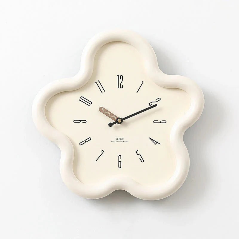 3D Flower Pendulum Wall Clock – Artistic Floral Design for Bedroom and Living Room-Wall Clocks-Unique Casa-White-Unique Casa