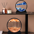 3D Moving Sand Art Glass Decoration – Tranquil Wall Art for Home Decor 1