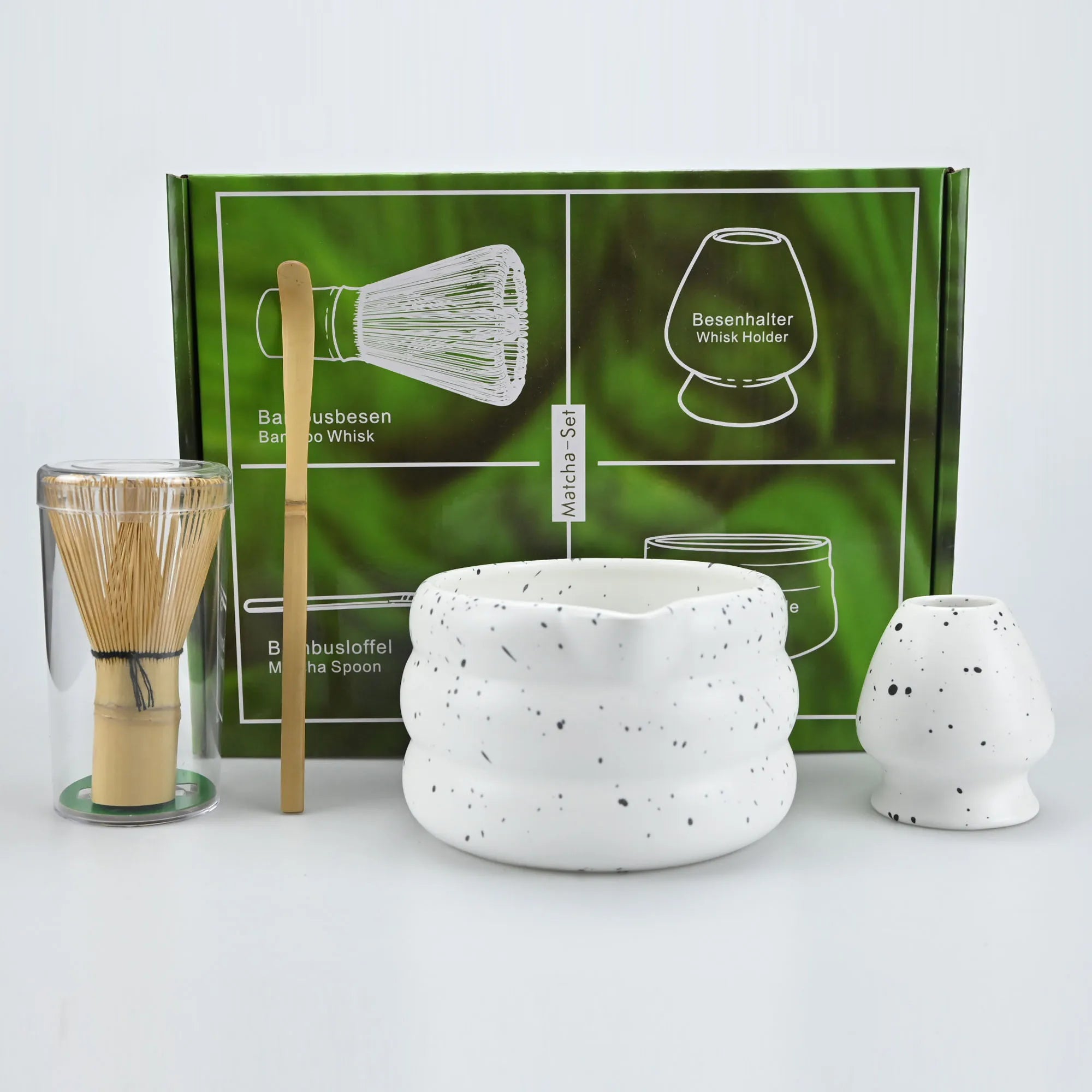 4-Piece Matcha Tea Set – Bowl, Whisk, and Tools for Traditional Preparation