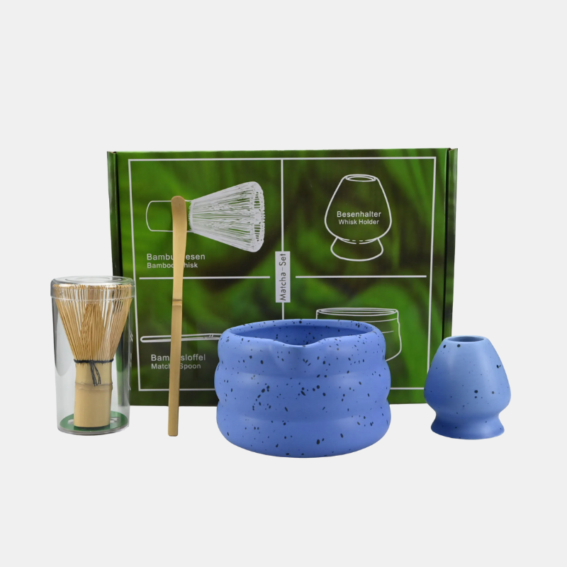 4-Piece Matcha Tea Set – Bowl, Whisk, and Tools for Traditional Preparation