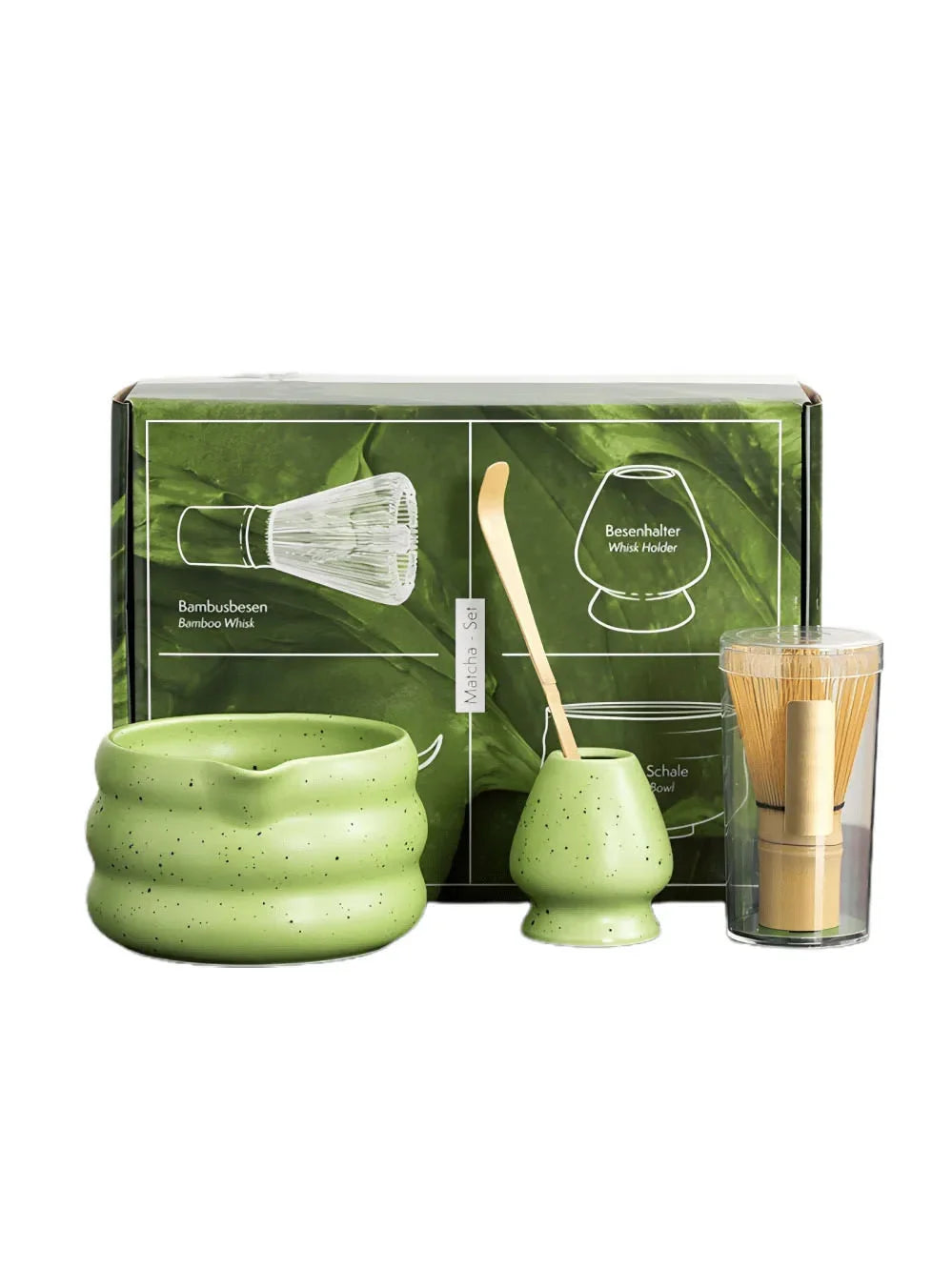 4-Piece Matcha Tea Set – Bowl, Whisk, and Tools for Traditional Preparation