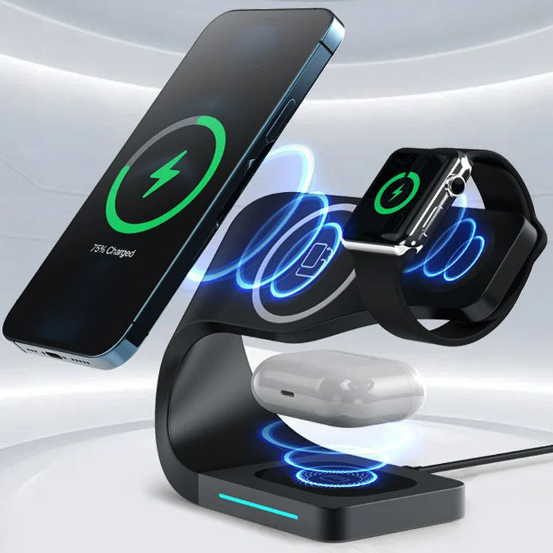 4-in-1 Charging Station – Multi-Device Charger for Phones, Watches & Earbuds