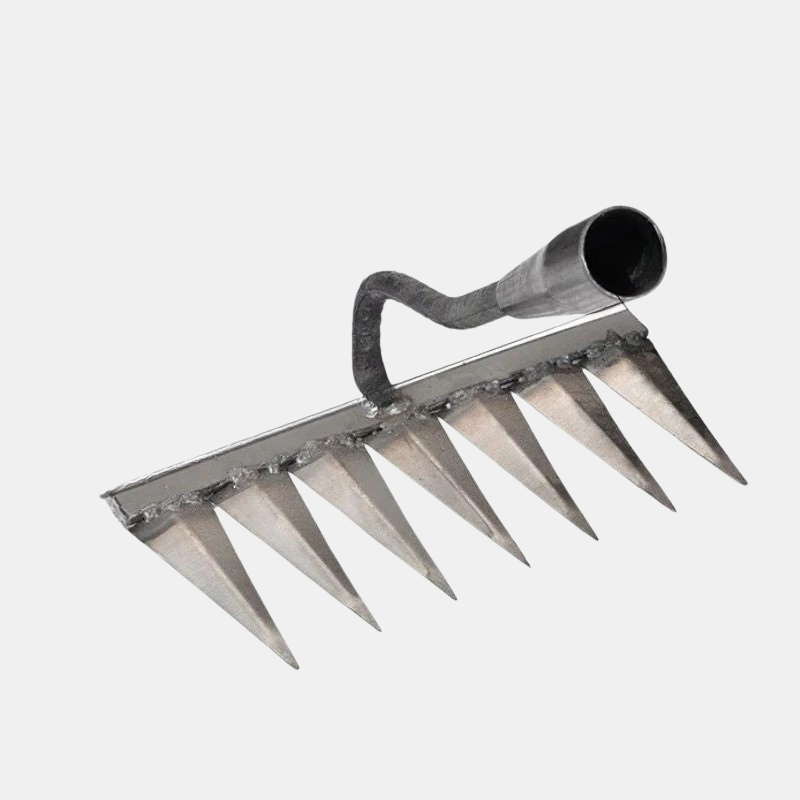 Heavy-Duty Metal Garden Rake Tool for Weeding and Soil Maintenance