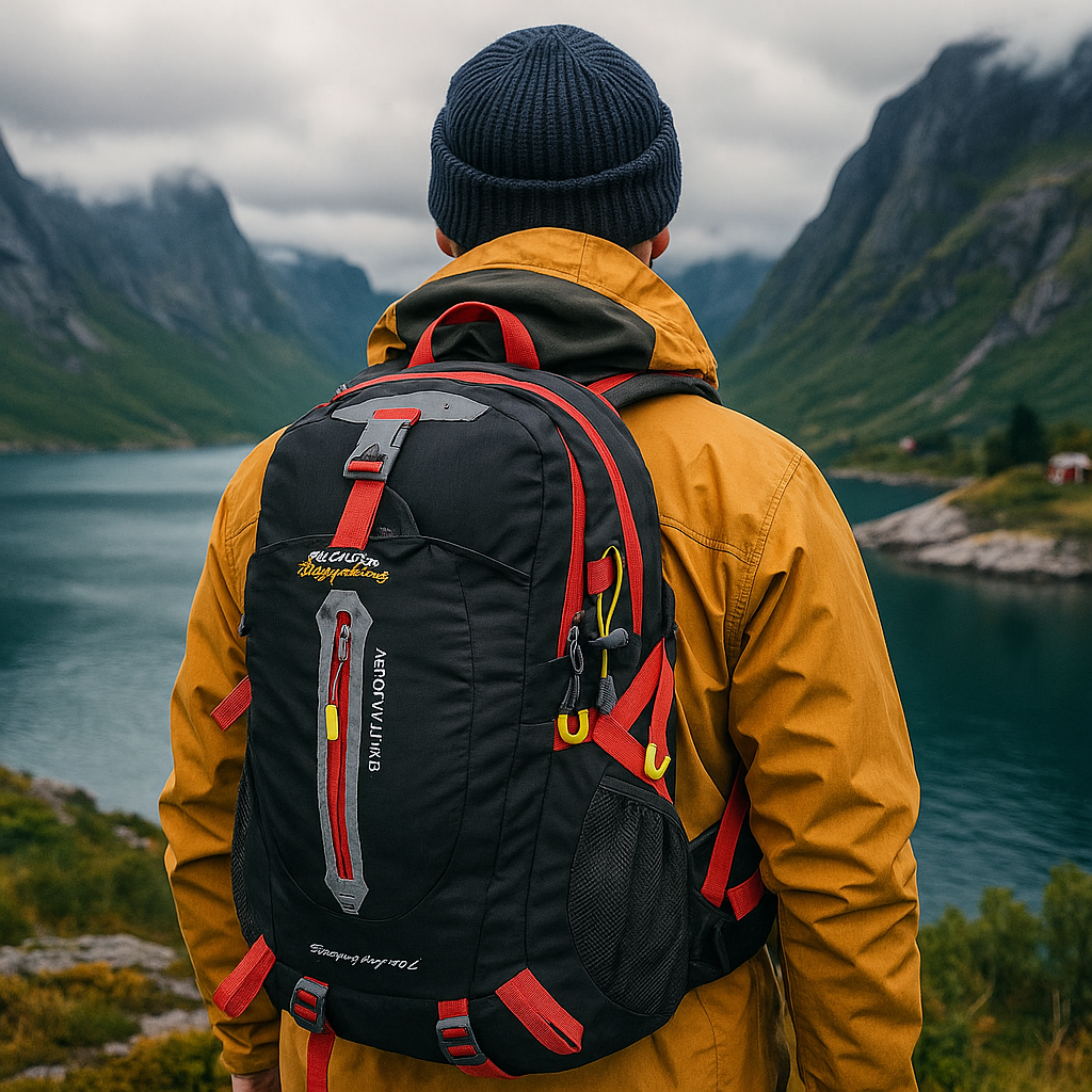 40L Waterproof Travel Backpack – Adjustable Design for Hiking & Outdoor Adventures