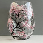 Four Seasons Tree Wine Glasses Hand-Painted Artistic Design For Elegant Sipping-Glassware-Unique Casa-Unique Casa