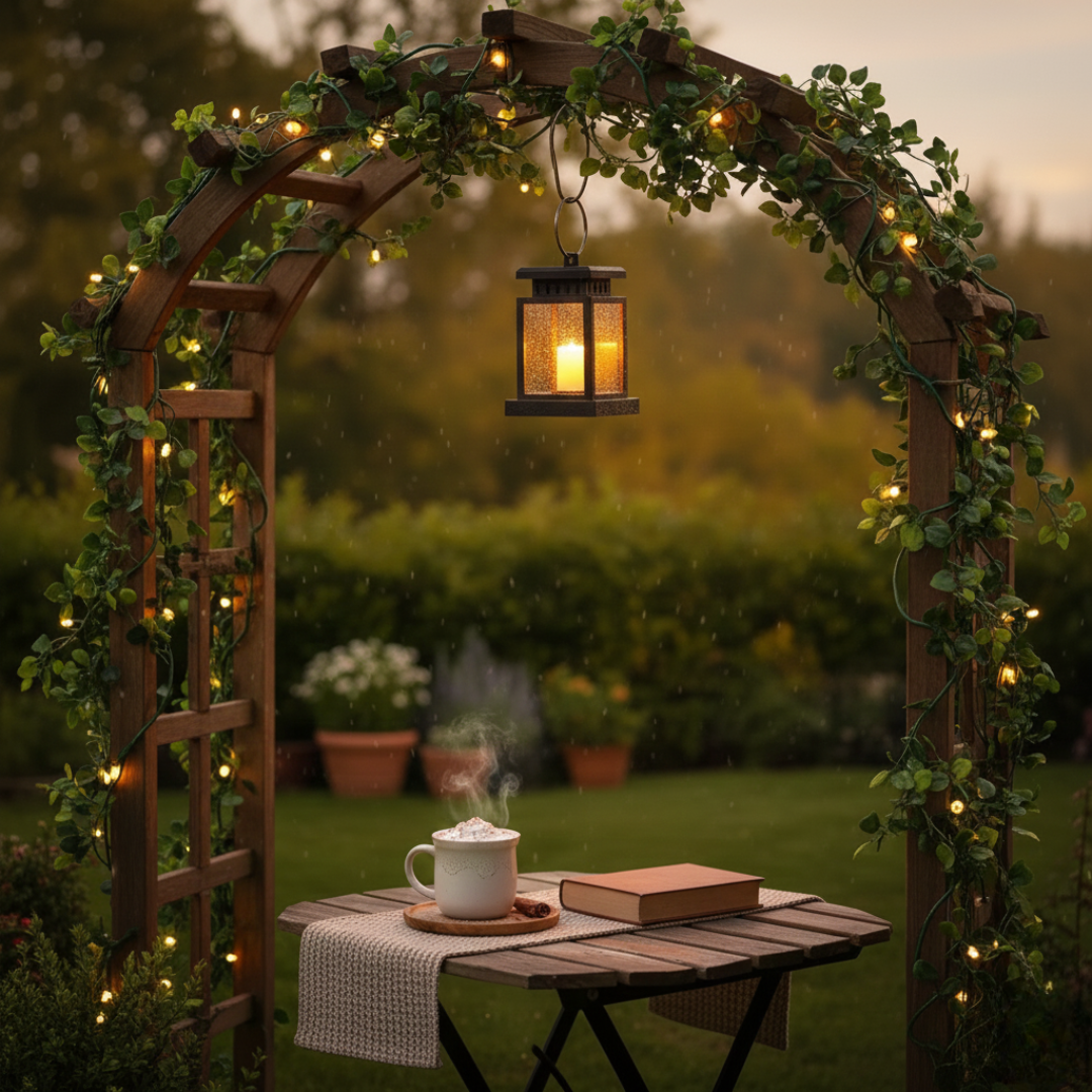 Outdoor Solar Lantern with Flickering LED – Waterproof Solar Lamp for Garden