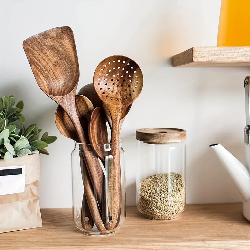 5-Piece Wooden Kitchen Utensil Set – Ergonomic Cooking Tools for Home Chefs 2
