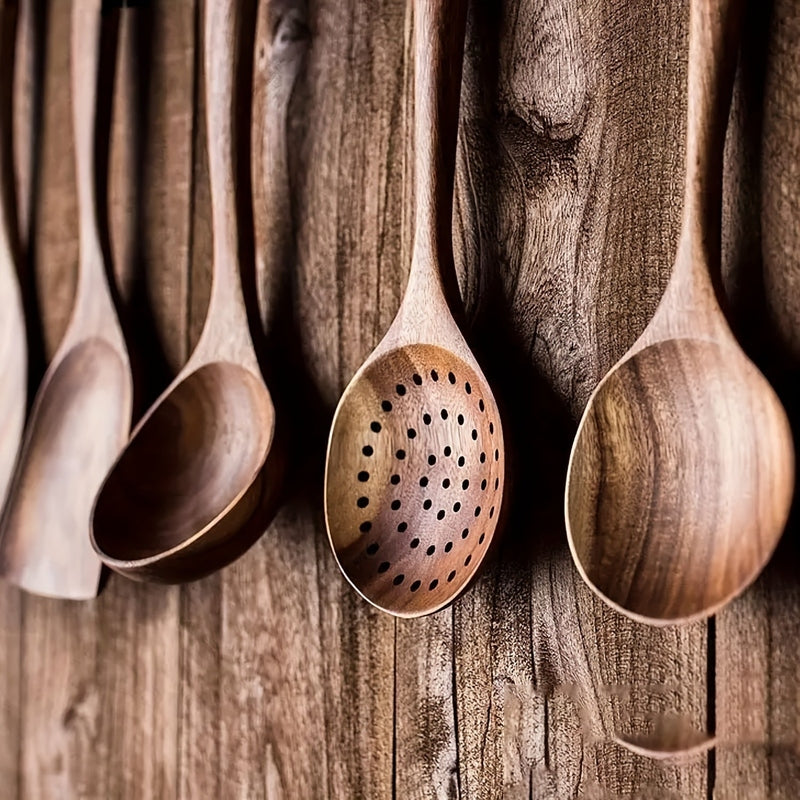 5-Piece Wooden Kitchen Utensil Set – Ergonomic Cooking Tools for Home Chefs 4