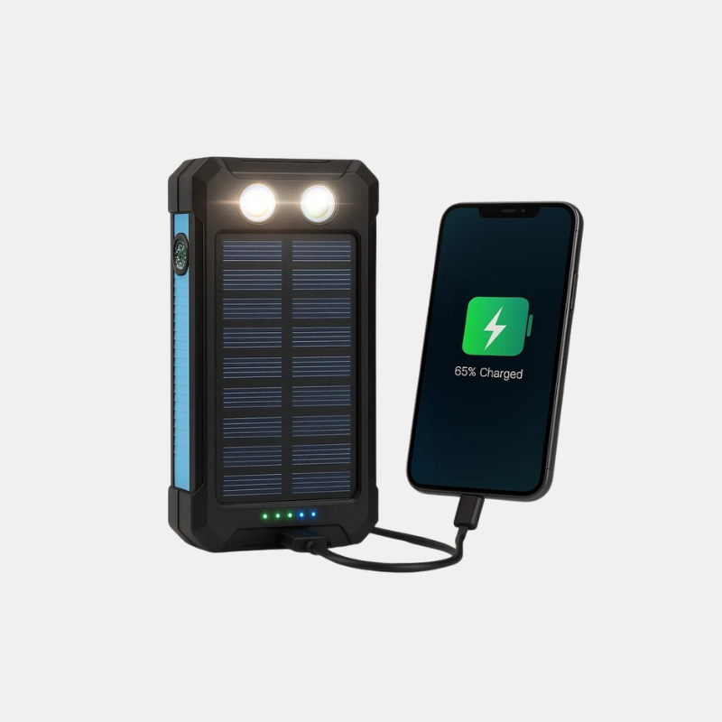 500000mAh Solar Charger Waterproof Power Bank - Portable & Durable for Outdoor Adventures