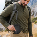 500000mAh Solar Charger Waterproof Power Bank - Portable & Durable for Outdoor Adventures