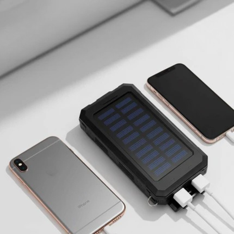 500000mAh Solar Charger Waterproof Power Bank - Portable & Durable for Outdoor Adventures