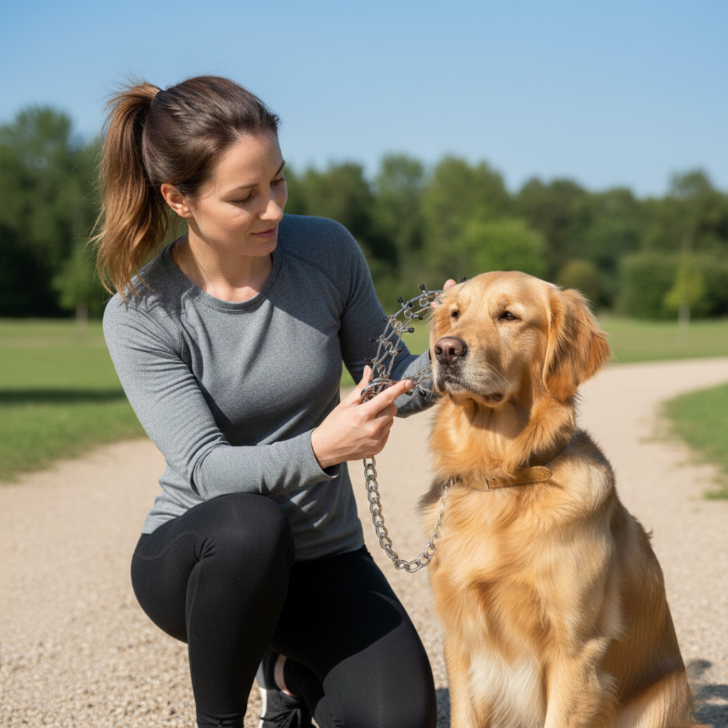 Dog Pincher Collar Secure Adjustable Training Tool For Effective Control