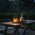 Outdoor Solar Lantern with Flickering LED – Waterproof Solar Lamp for Garden