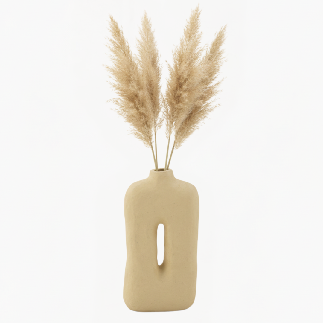 Square Papermache Plant Pot – Natural Tone