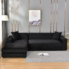 High-Quality Stretch Velvet Sofa Covers – Soft, Durable, and Elegant Furniture Protection-Sofa Cover-Unique Casa-Black-1 Seat (90-140 cm)-Unique Casa