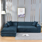 High-Quality Stretch Velvet Sofa Covers – Soft, Durable, and Elegant Furniture Protection-Sofa Cover-Unique Casa-Dark Blue-1 Seat (90-140 cm)-Unique Casa
