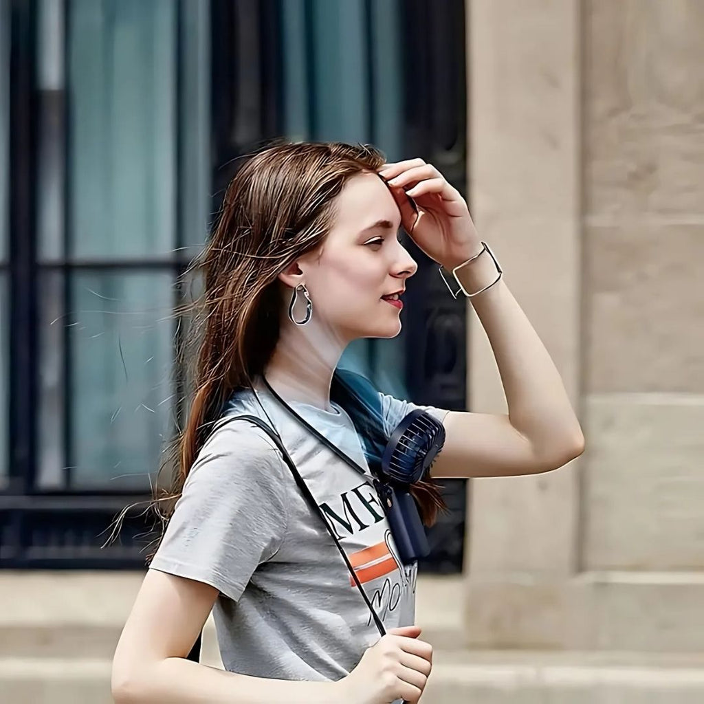 Portable Handheld Fan – Stylish, Rechargeable Cooling with Adjustable Wind Speeds-Fans-Unique Casa-Unique Casa