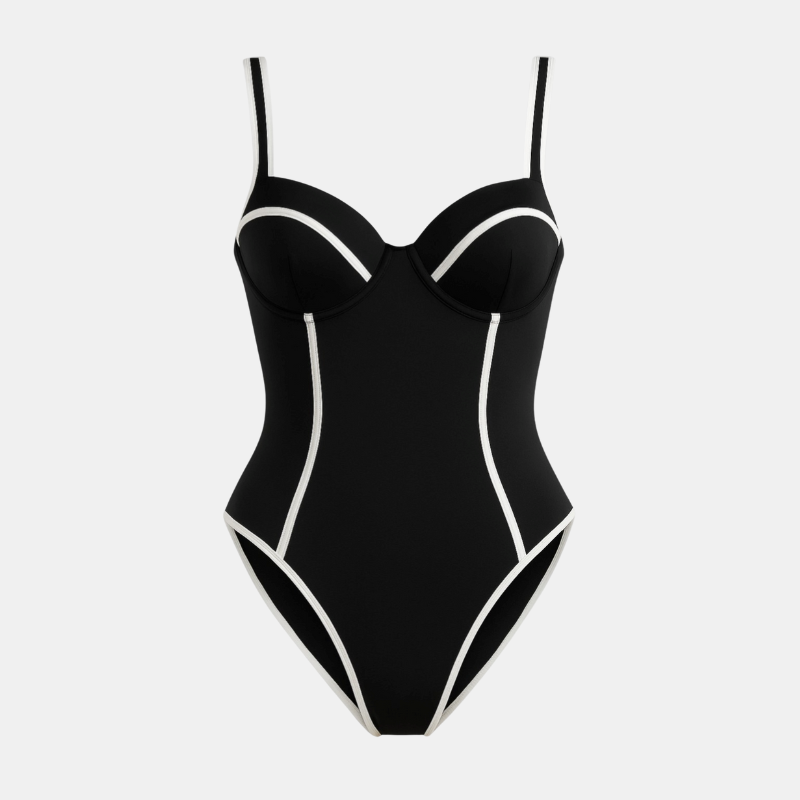 Slim Fit One-Piece Swimsuit – Elegant Swimwear for Beach and Pool