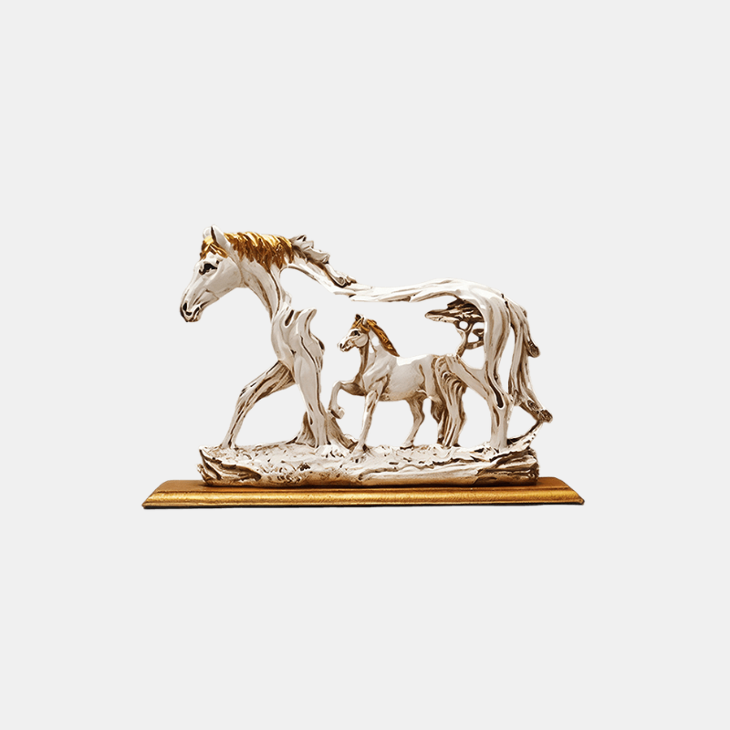 Decorative Horse Sculpture - Elegant Resin Design for Living Room or Office Décor
