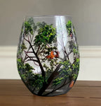 Four Seasons Tree Wine Glasses Hand-Painted Artistic Design For Elegant Sipping-Glassware-Unique Casa-Unique Casa