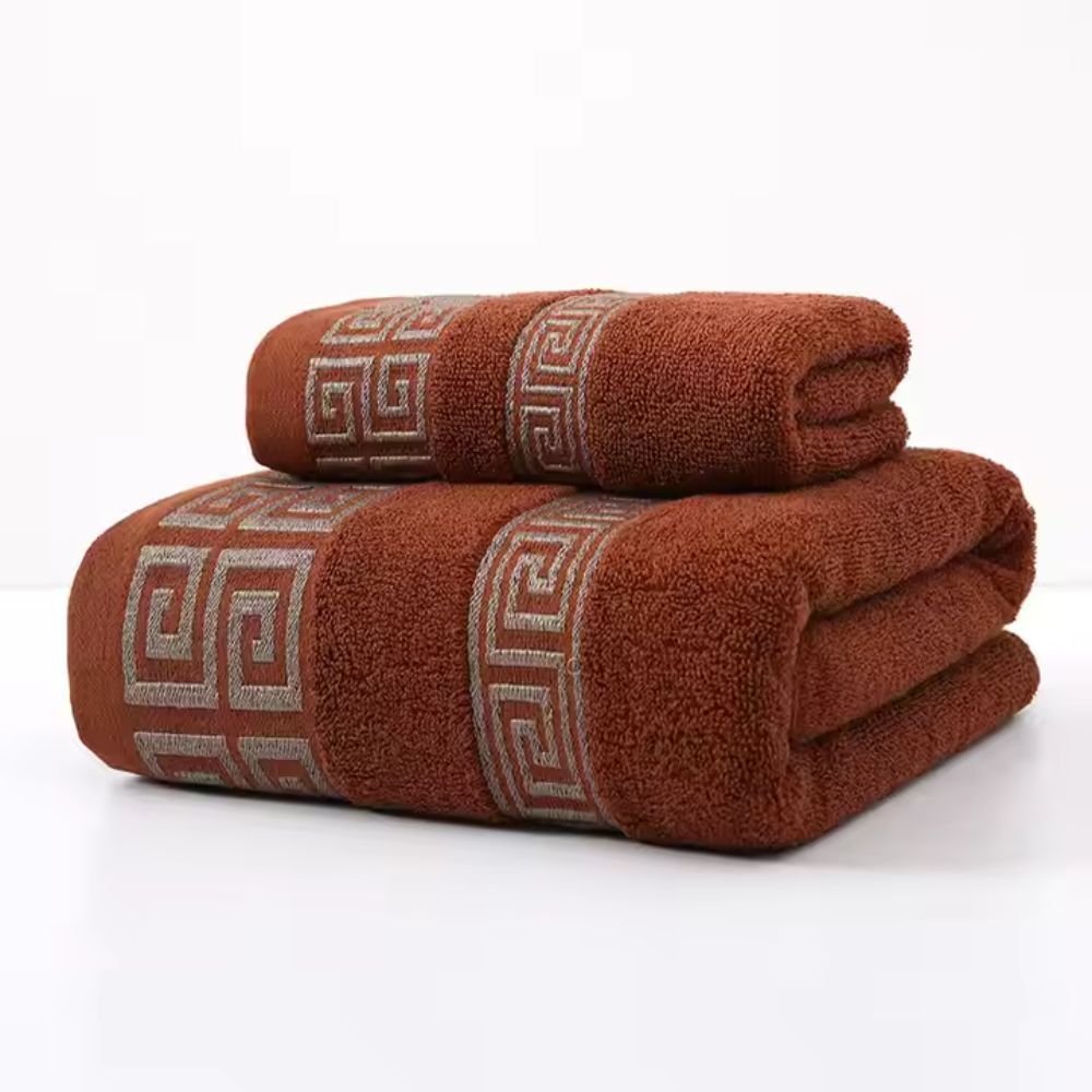 Absorbent Cotton Towel Set – Soft Terry Towels for Home & Travel