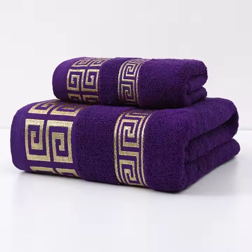 Absorbent Cotton Towel Set – Soft Terry Towels for Home & Travel