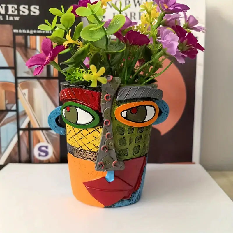 Abstract Face Planter – Creative Plant Holder for Gifts & Home Decor