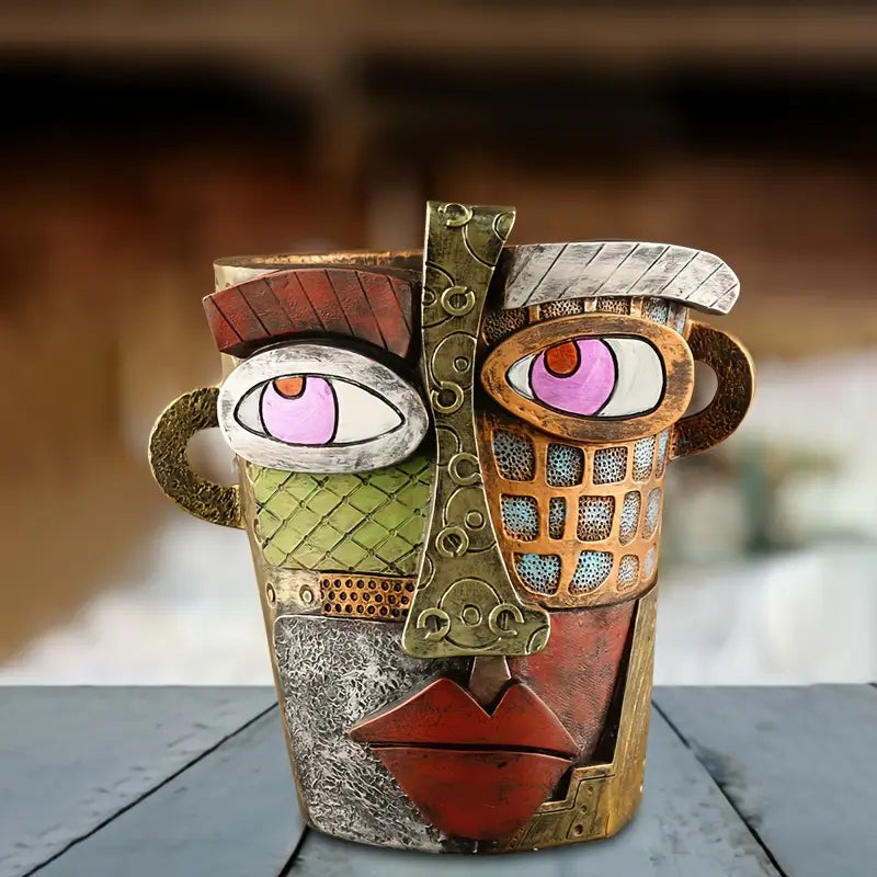 Abstract Face Planter – Creative Plant Holder for Gifts & Home Decor