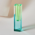 Acrylic Prism Vase & Organizer - Functional & Decorative Desk Accessory for Modern Interiors