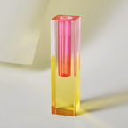 Acrylic Prism Vase & Organizer - Functional & Decorative Desk Accessory for Modern Interiors