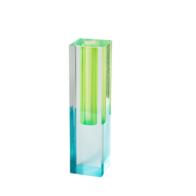 Acrylic Prism Vase & Organizer - Functional & Decorative Desk Accessory for Modern Interiors